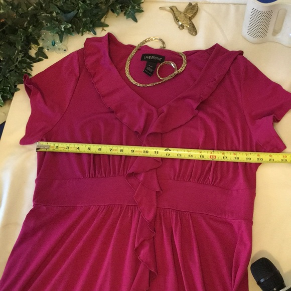 Lane Bryant Fuchsia Ruffles Dress - Picture 8 of 8